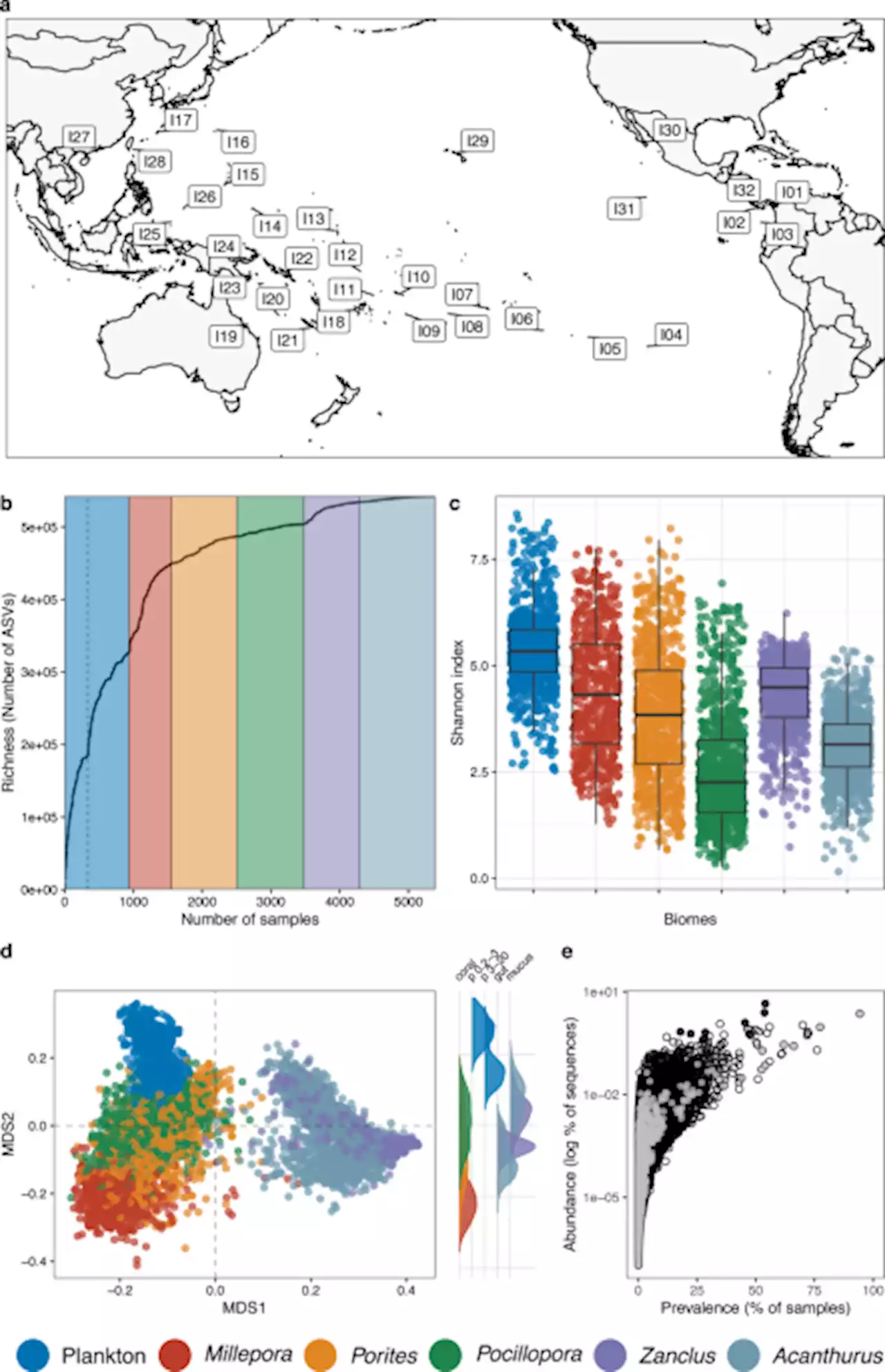 Diversity of the Pacific Ocean coral reef microbiome - Nature Communications