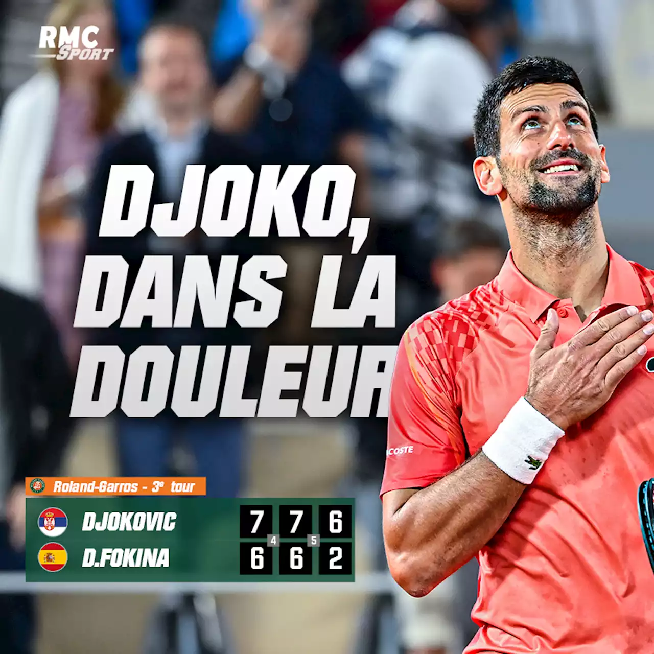 EN DIRECT - Roland-Garros: Djokovic s'impose dans la douleur face à Davidovich Fokina après un combat spectaculaire