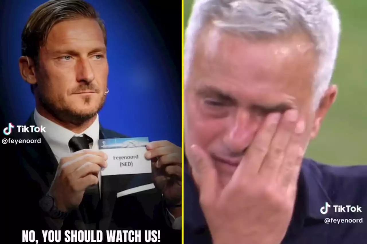 Feyenoord brutally mock crying Mourinho after beating him to Champions League football