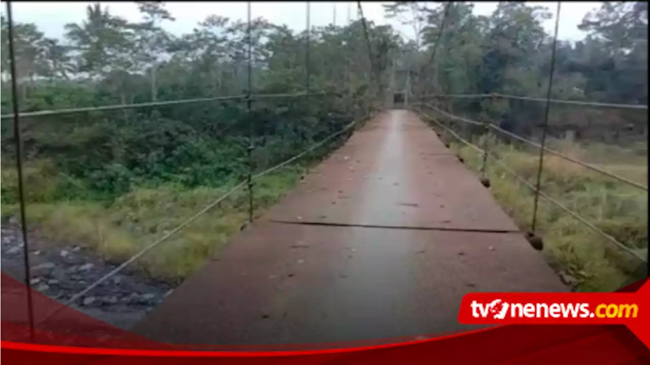 Keterlaluan, Sling Baja Jembatan Gantung Sungai Besuk Sat Pasrujambe Lumajang Hilang Dicuri