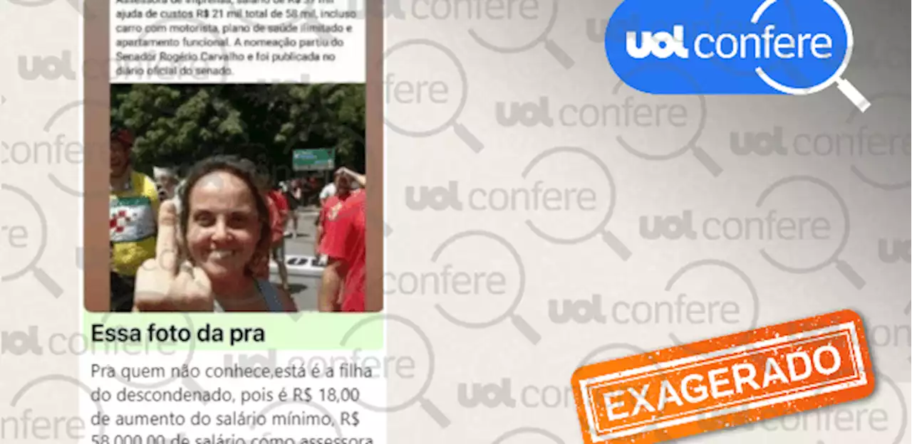 Filha de Lula é assessora desde 2019 no Senado, mas não recebe R$ 58 mil