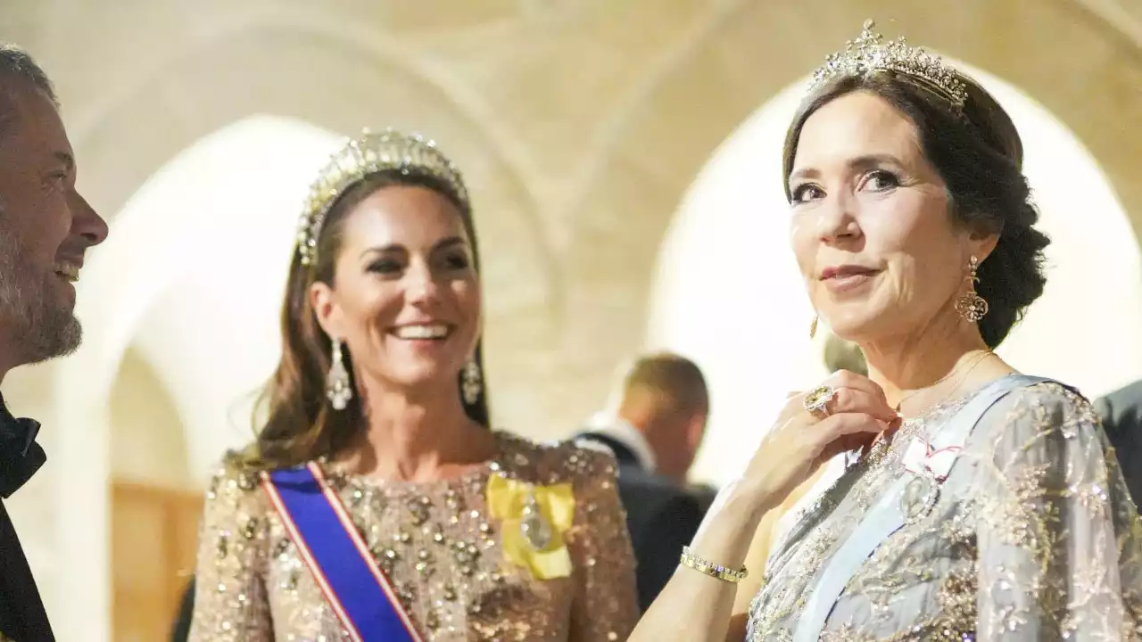 De los 900 diamantes de Máxima a la tiara de Elisabeth de Bélgica: las joyas de la recepción por la boda de Hussein y Rajwa de Jordania