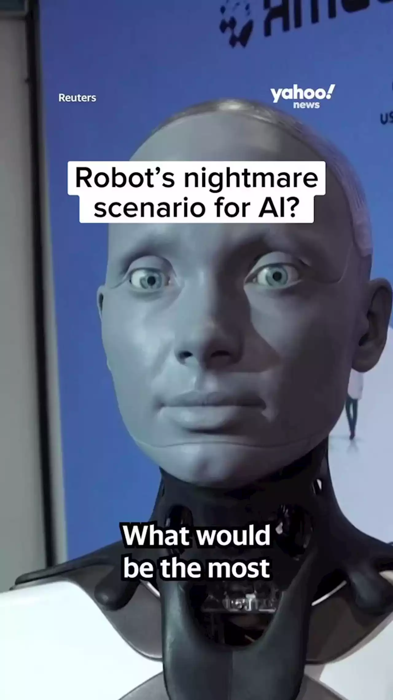 Humanoid robot 'imagines' nightmare AI scenario