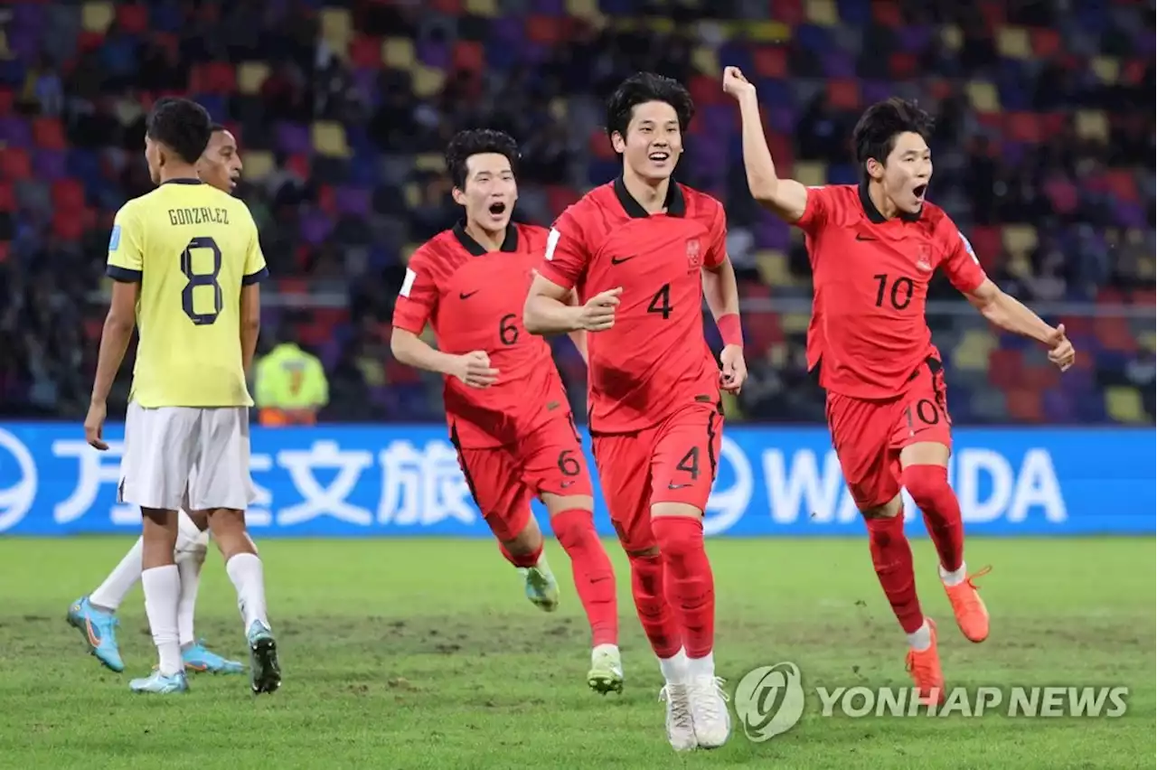 김은중호, 에콰도르에 3-2 승리…U-20 월드컵 '8강 진출' | 연합뉴스