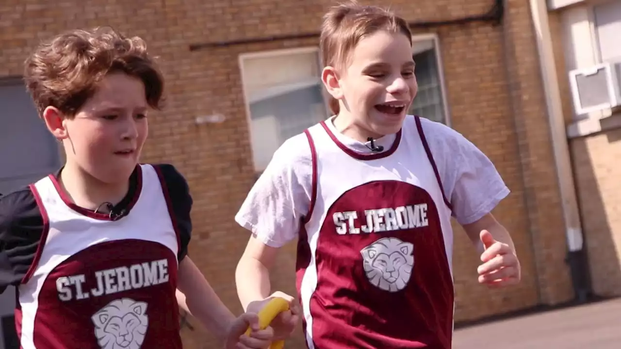 Student with visual impairment shines on track with running partners