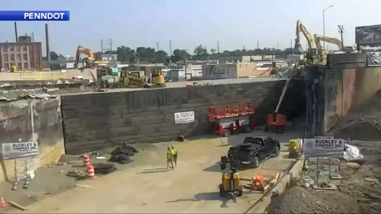 Timelapse video shows progress to repair collapsed stretch of I-95 in Philadelphia