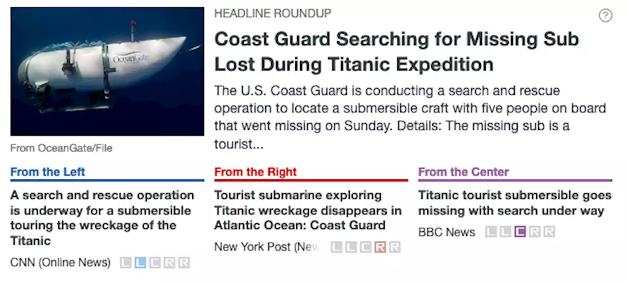 Coast Guard Searching for Missing Sub Lost During Titanic Expedition