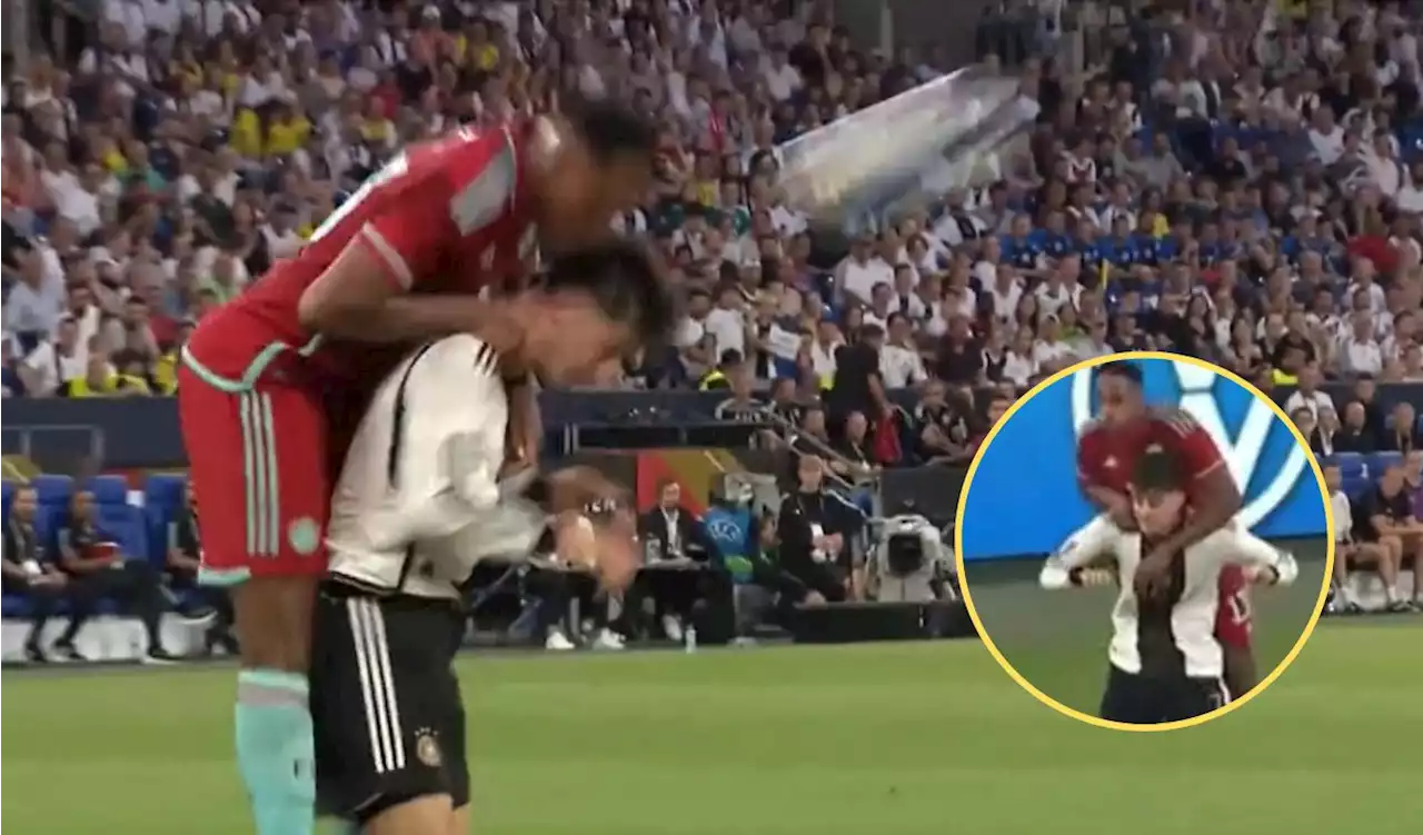 [Video] La llave de Yerry Mina que pudo ser penal para Alemania: se salvó Colombia en el área