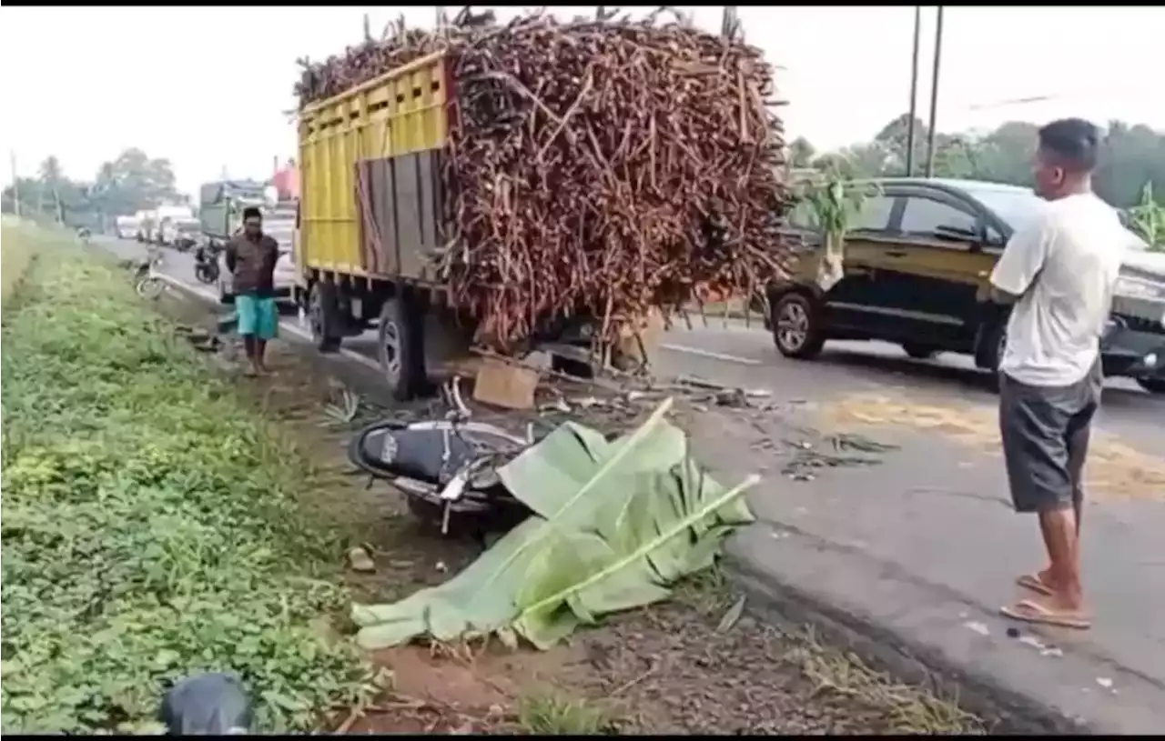 Tabrak Truk Pengangkut Tebu di Jalinsum Lampung Utara, Seorang Pemotor Tewas di Tempat