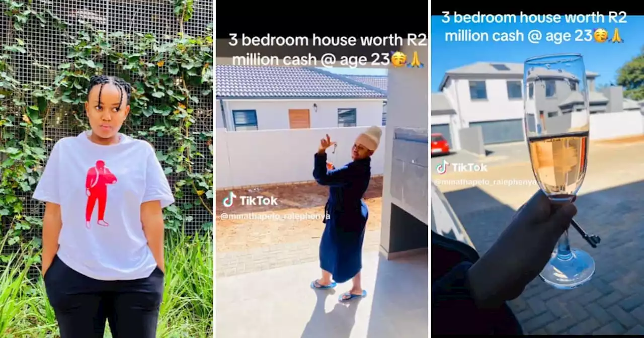 Woman, 23, shows off R2m home she bought in cash, peeps curious how she did it