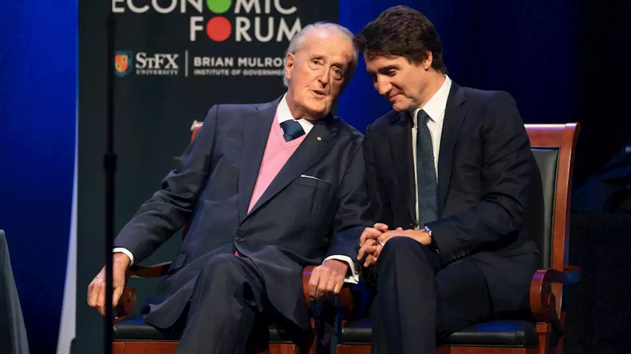 Brian Mulroney praises Trudeau's leadership, omits any mention of Poilievre