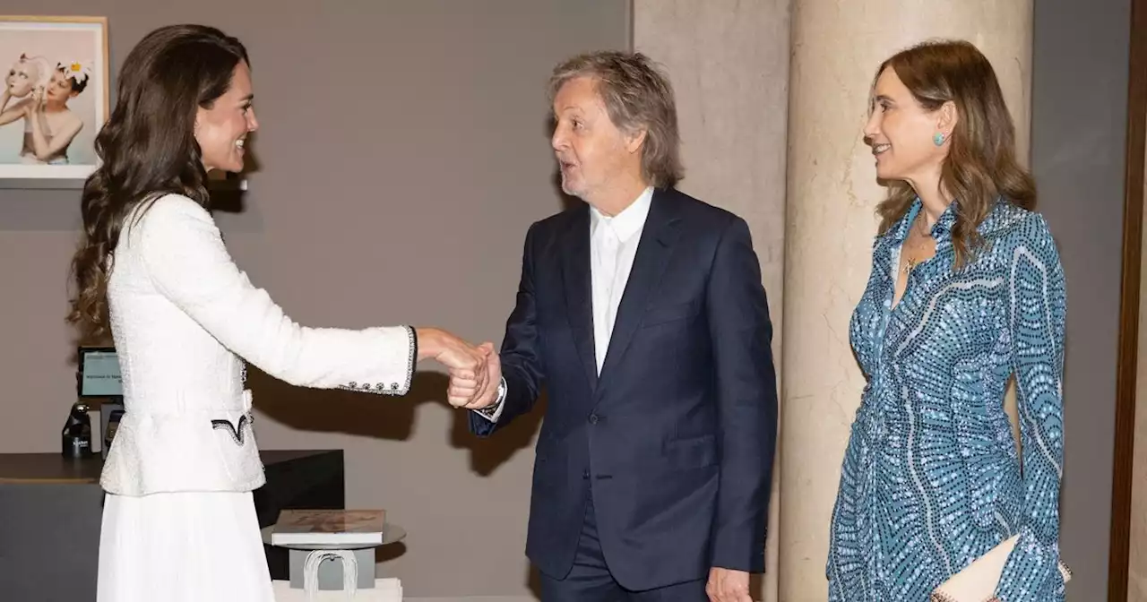 Kate Middleton grins alongside Paul McCartney as she unveils gallery revamp