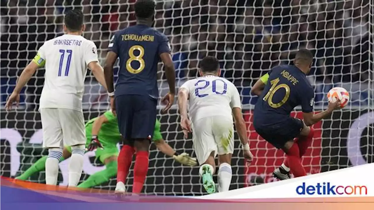 Kualifikasi Euro 2024: Gol Tunggal Mbappe Bawa Prancis Menang Atas Yunani