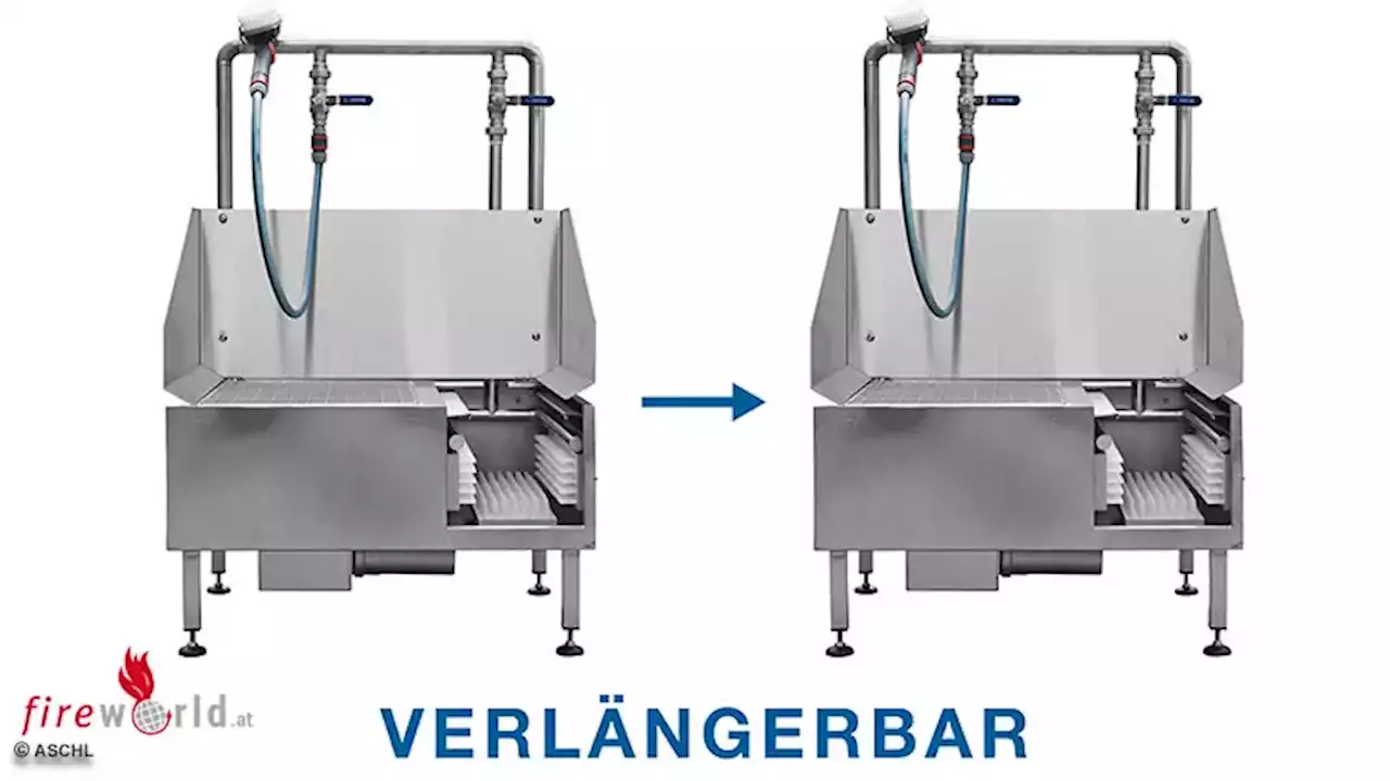 Aschl-Stiefelwaschanlage made in Oberösterreich mit neuer Modulbauweise