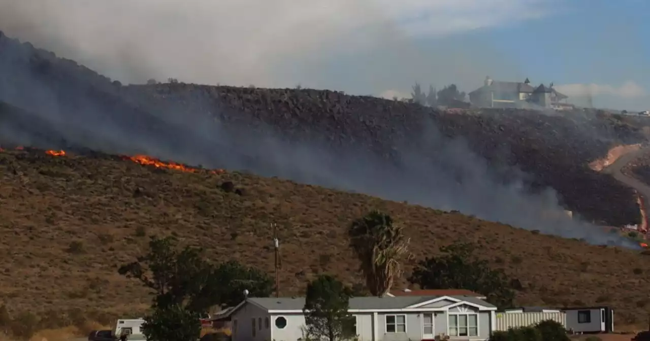 50-acre wildfire burning near St. George, threatening homes