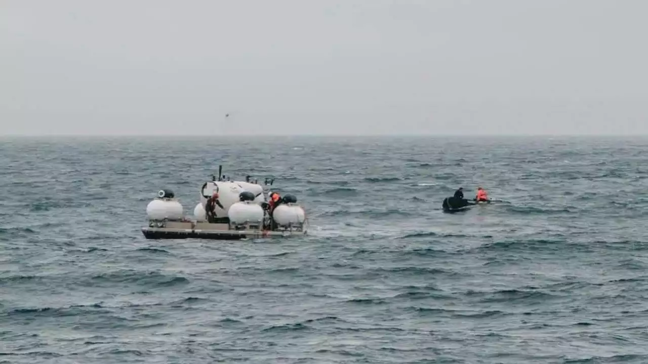 Images show OceanGate Titan submarine's final moments on the surface before vanishing during Titanic dive