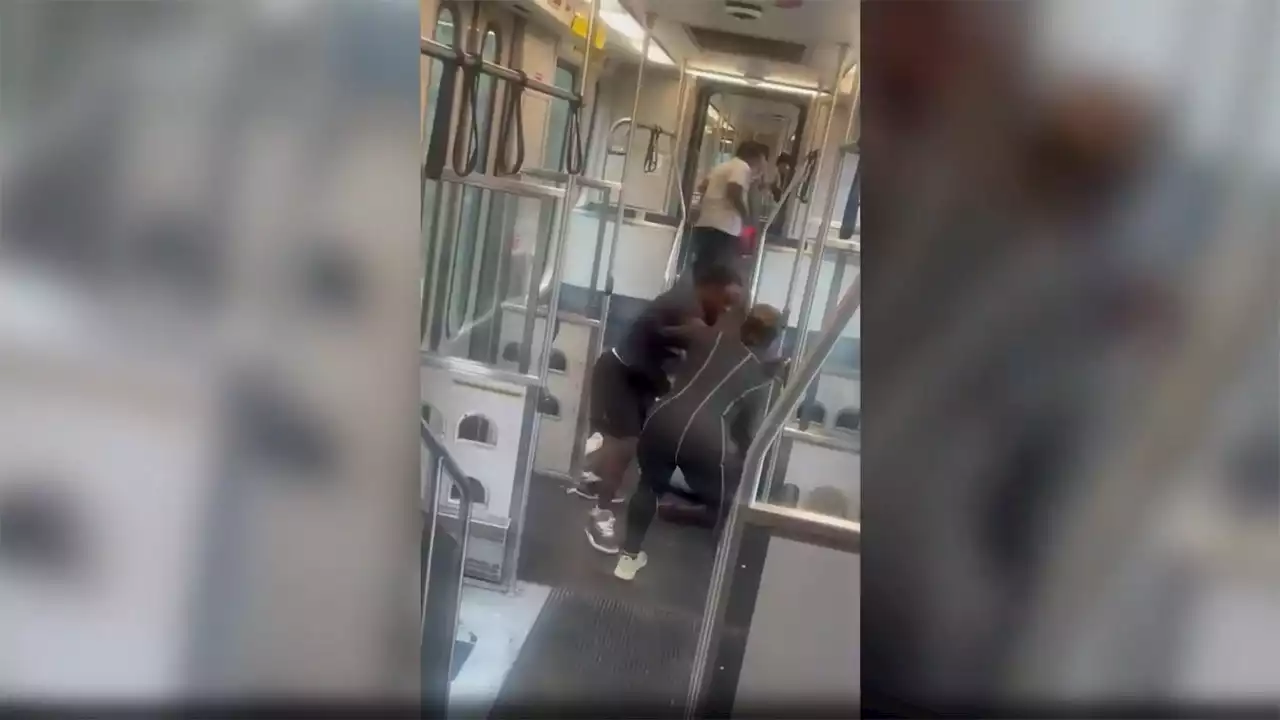 Texas woman seen on video allegedly pistol whipping man on DART train in Dallas