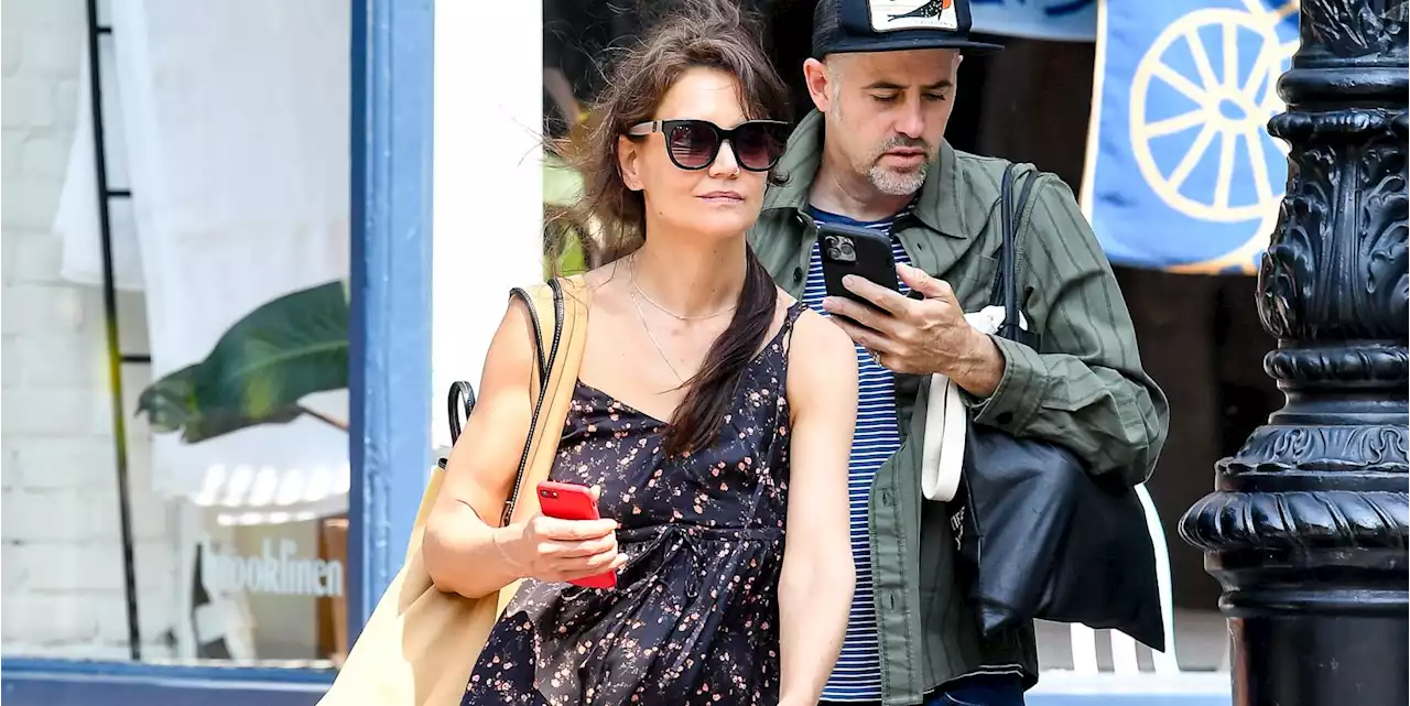 Katie Holmes’s Easy Off-Duty Look Includes a Floral Slipdress