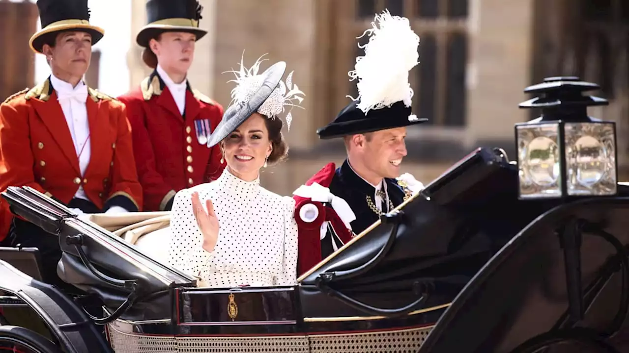 Princess Kate watches Prince William at King Charles's first Garter Day service - best photos