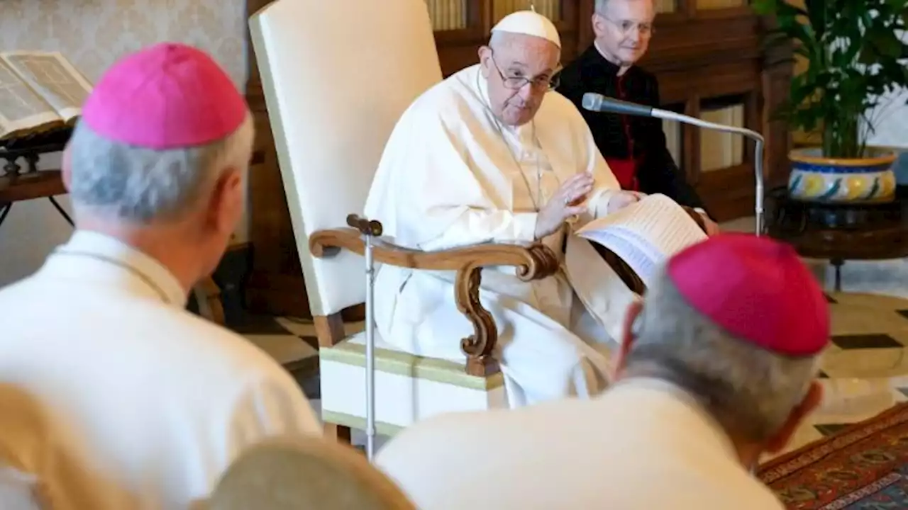 Pope Francis meets with the Canons Regular of the Lateran