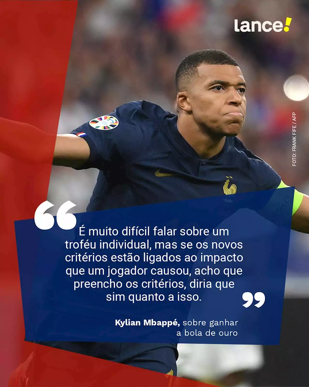 Mbappé afirma merecer a conquista da Bola de Ouro: 'Acho que preencho os critérios'