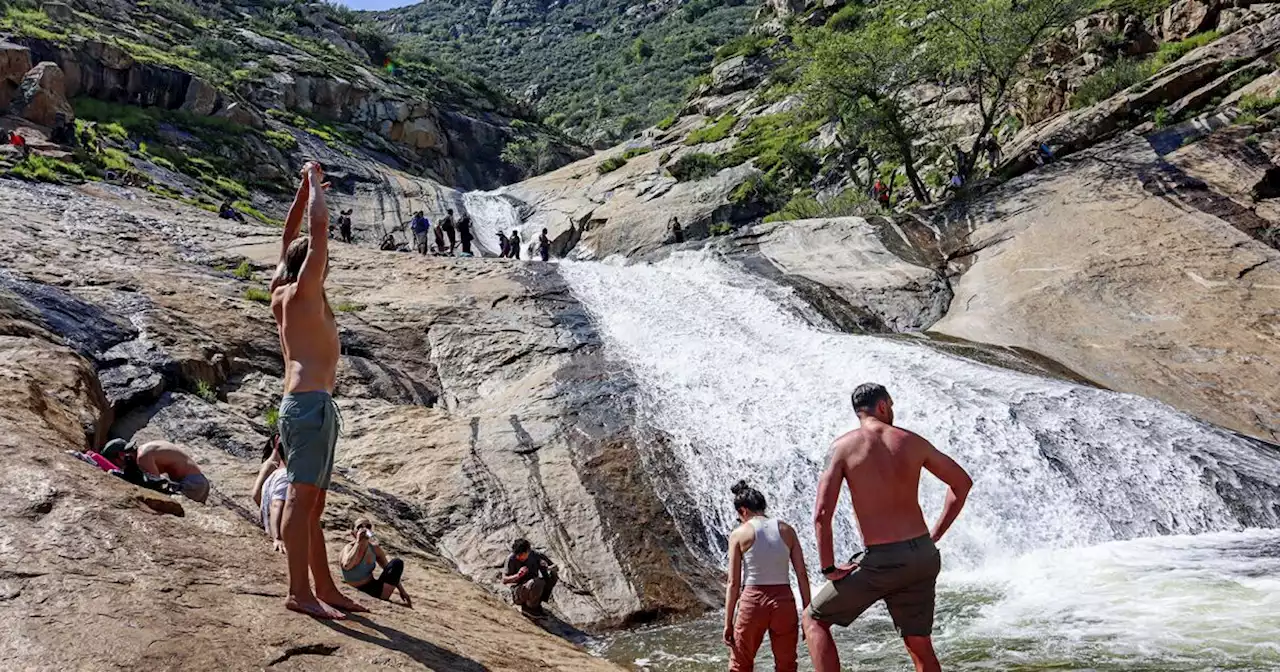 Body found at San Diego County waterfalls; search called off for missing swimmer