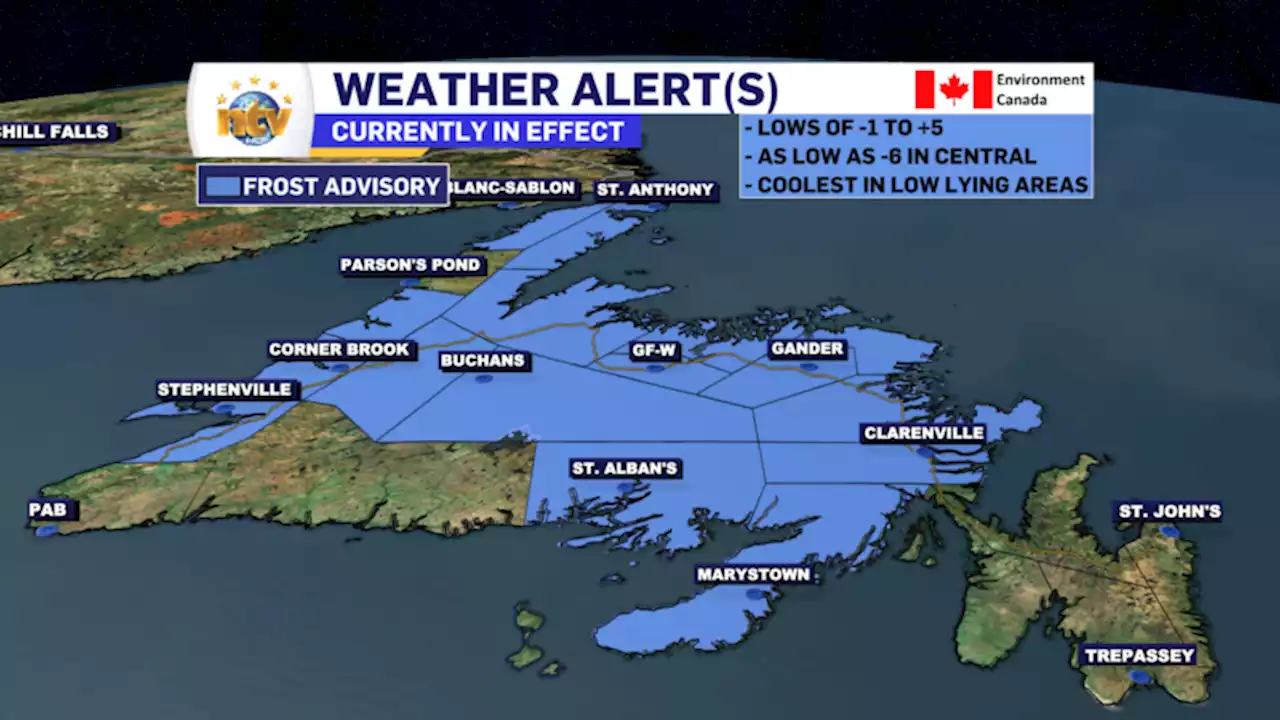 Frost Advisory in effect Tuesday Night