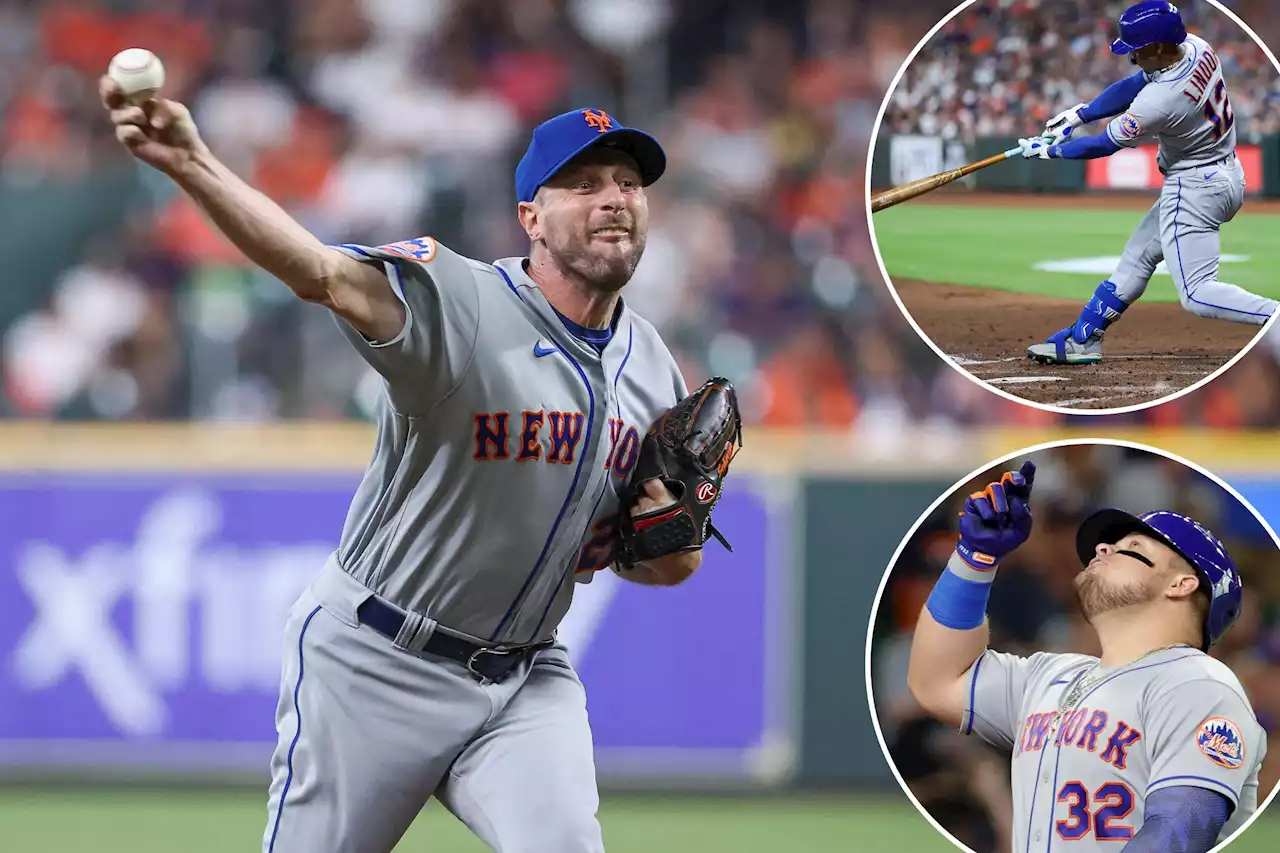 Max Scherzer looks like vintage self as Mets beat Astros in laugher