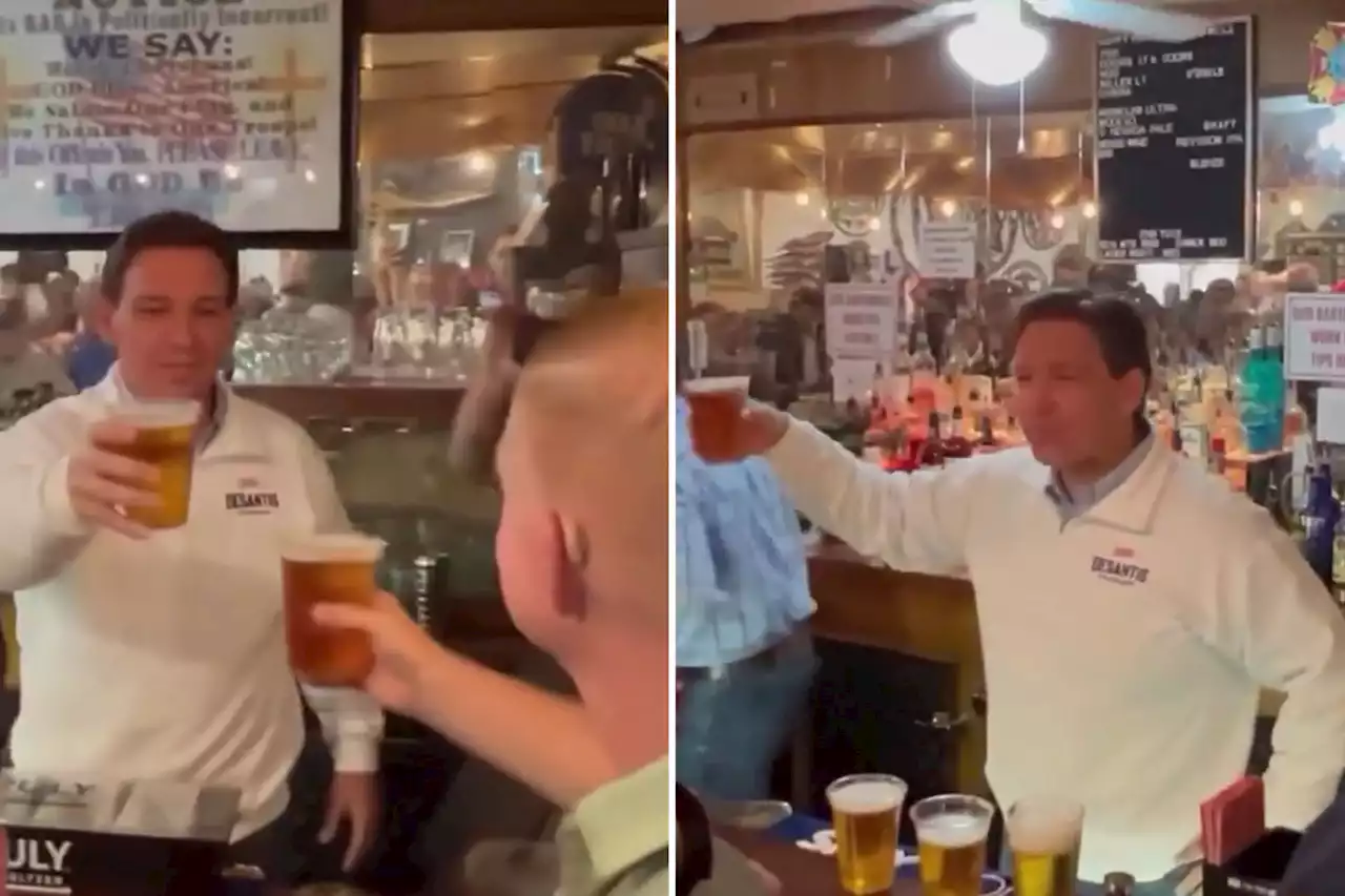 Ron DeSantis cracks up crowd at Nevada bar: ‘I’ll serve you anything except Bud Light’