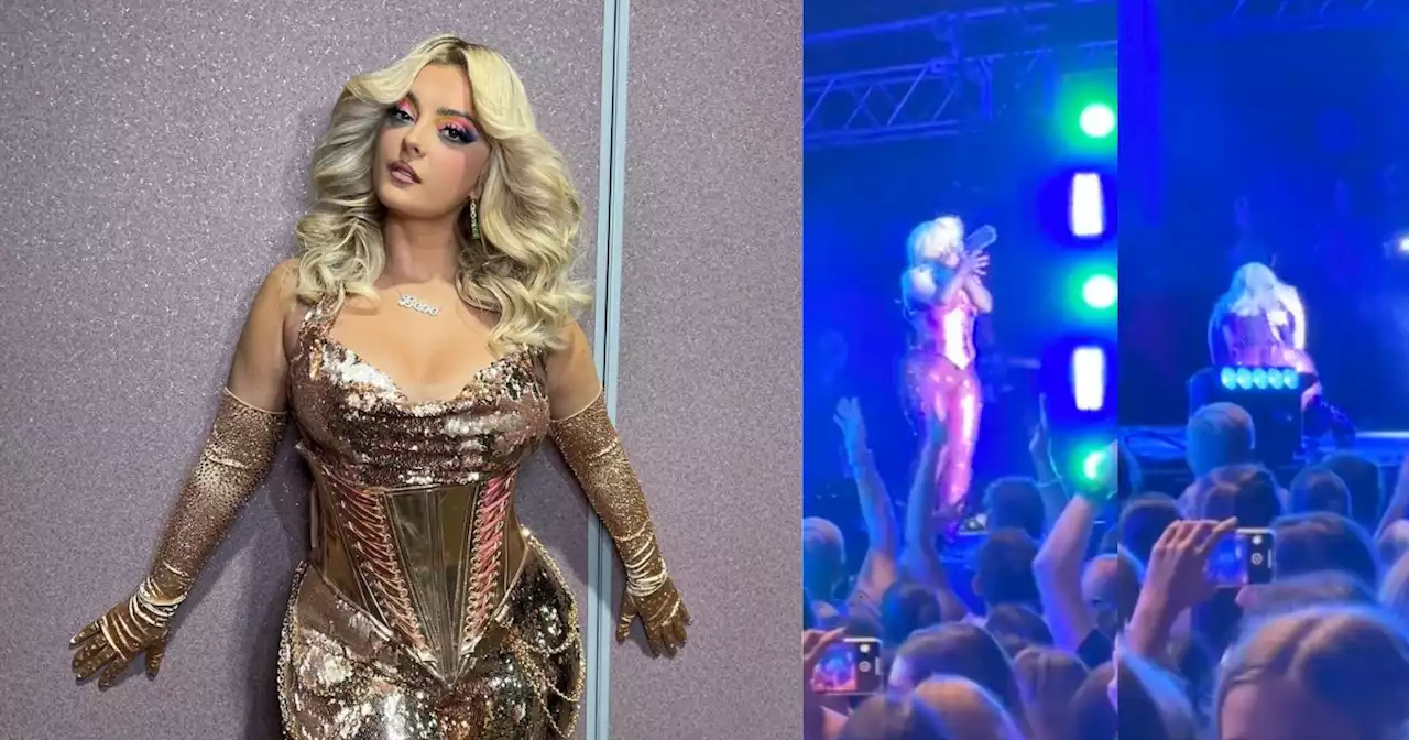 WATCH: Bebe Rexha collapses on stage after her face was hit by a flying phone