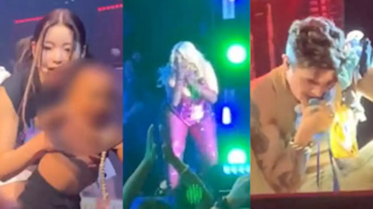 Celular, roupa íntima e até bebê: relembre artistas que foram atingidos durante shows