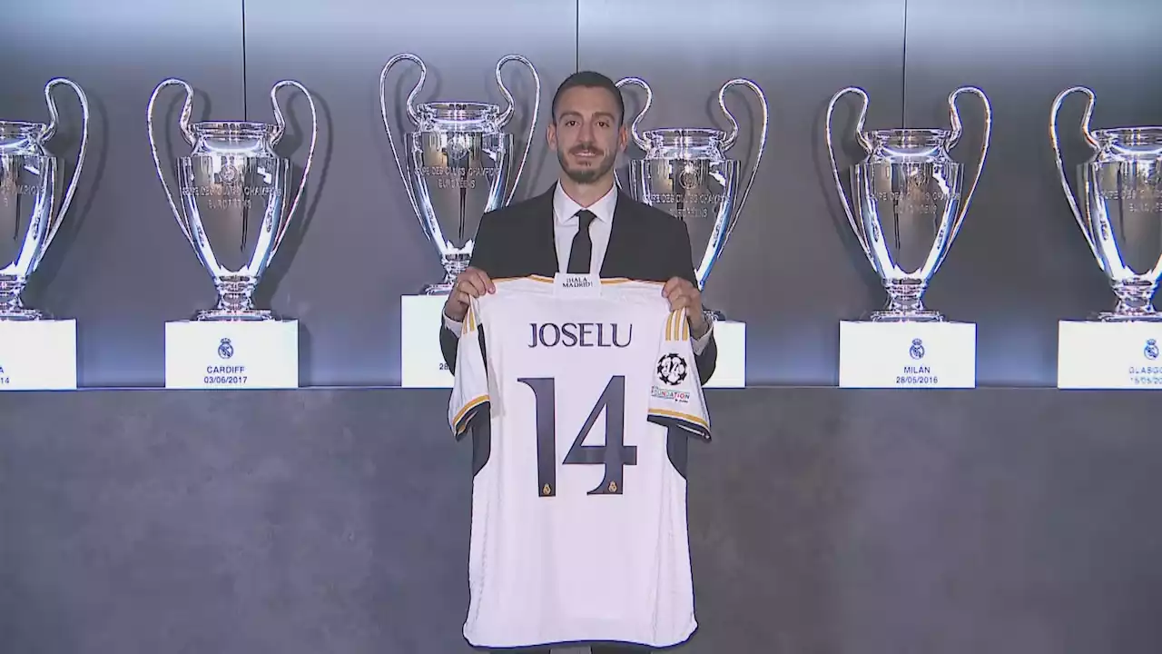 Joselu, durante su presentación con el Real Madrid: 'He soñado con este momento desde que me marché'