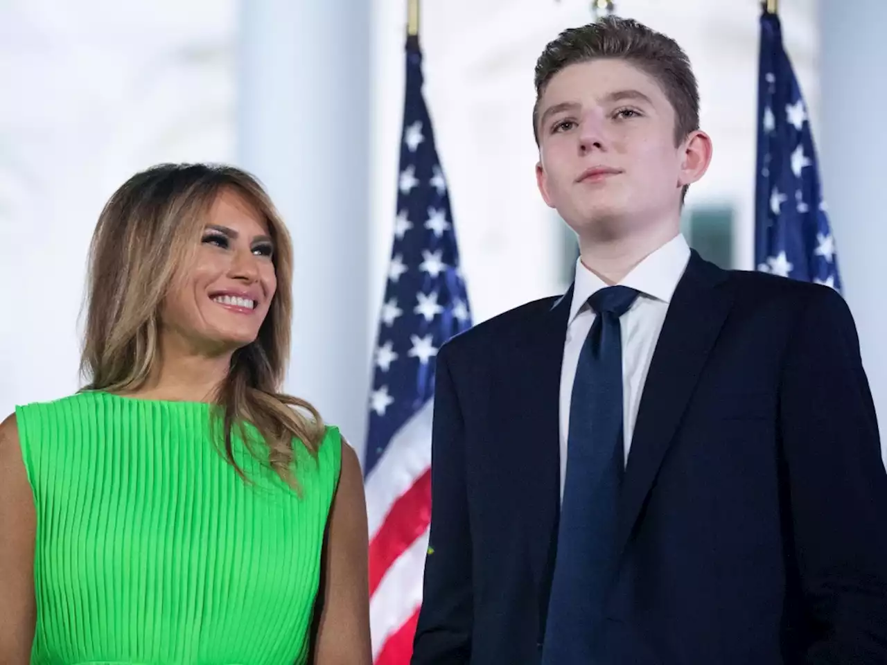 The Reason Melania & Barron Trump Left Trump Tower With Packed Bags on Donald Trump’s Birthday