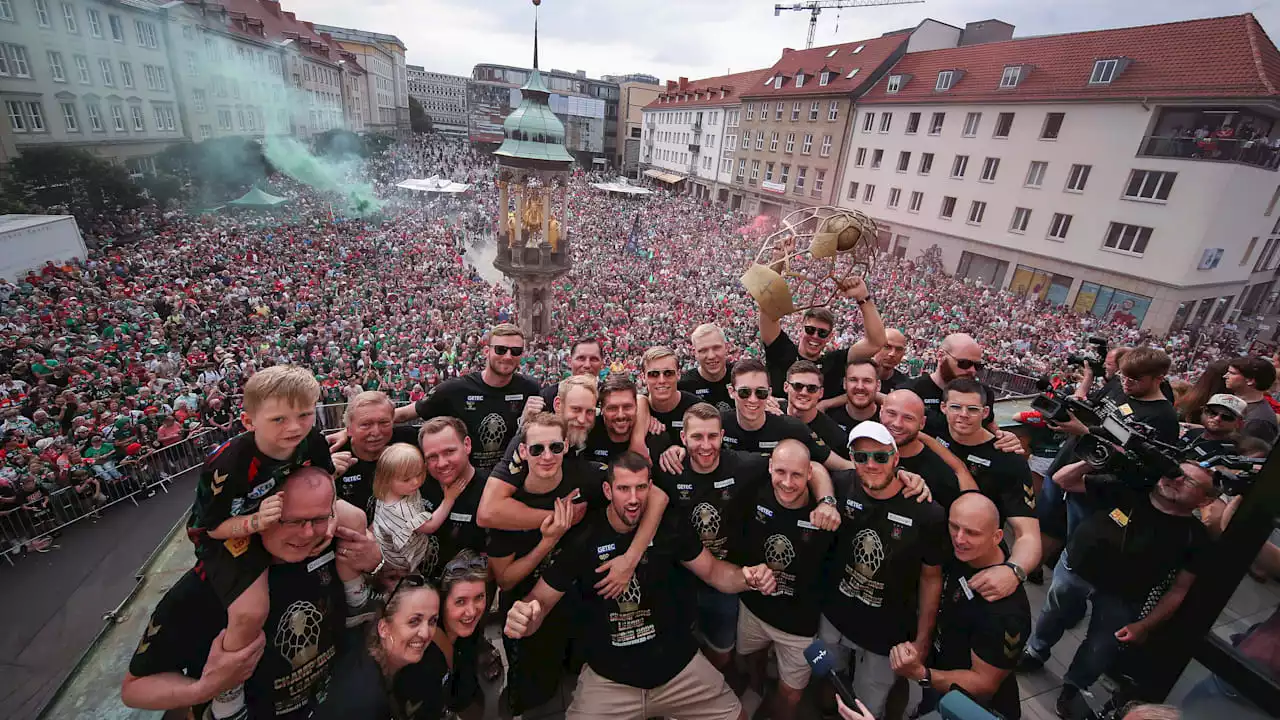 Handball: Party-Empfang für Magdeburgs Champions-League-Helden