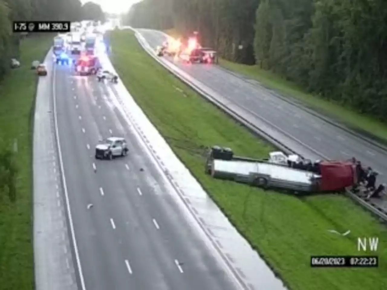 Traffic Alert: Chemical spill closes both directions of I-75 in Florida