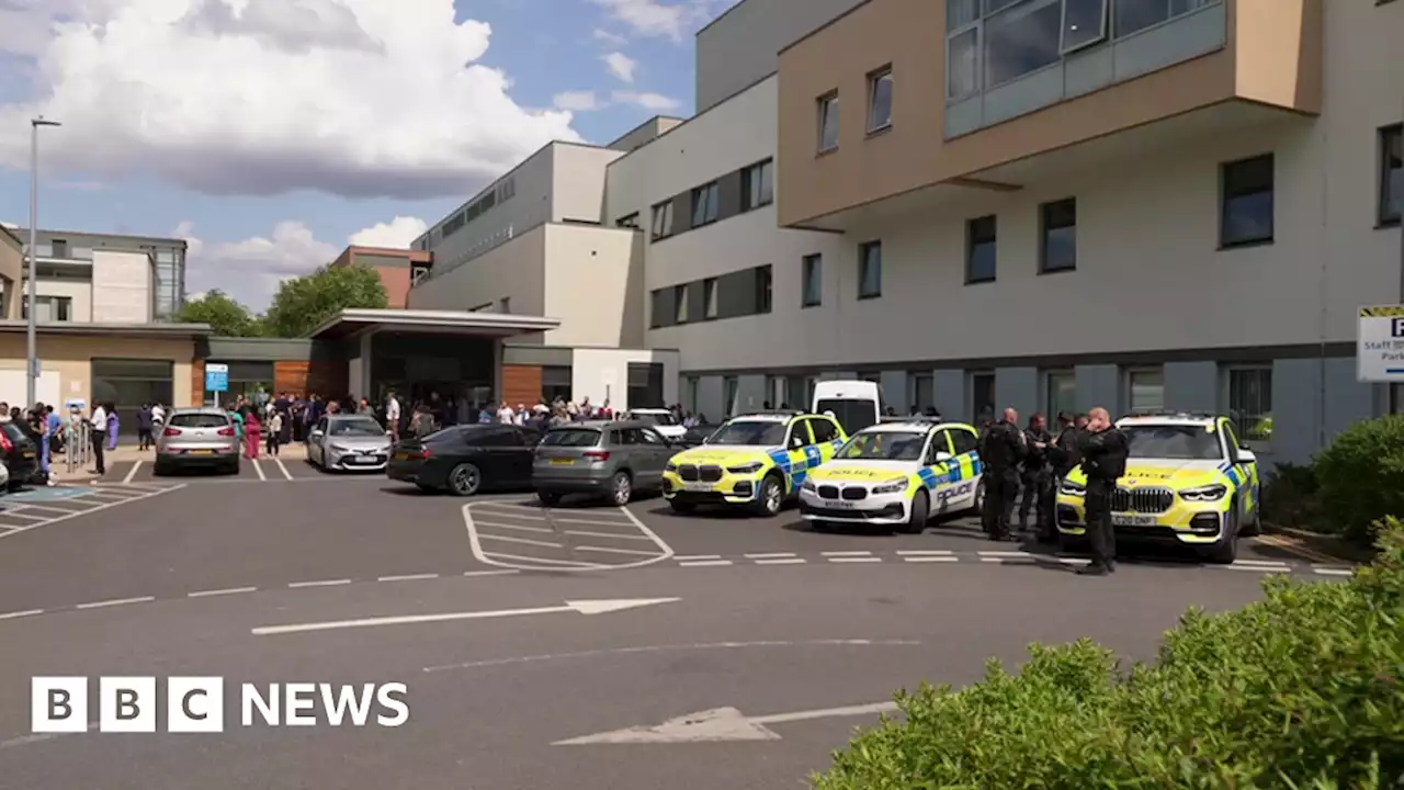 Armed police officers at London hospital after stabbing