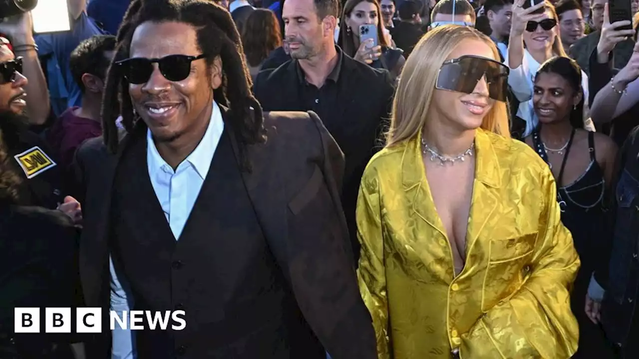 Beyonce, Jay-Z and Rihanna watch as Pharrell Williams takes over Paris Fashion Week