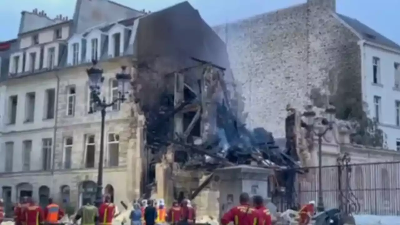 Explosion à Paris: les images de l'immeuble effondré après la déflagration dans le 5e arrondissement