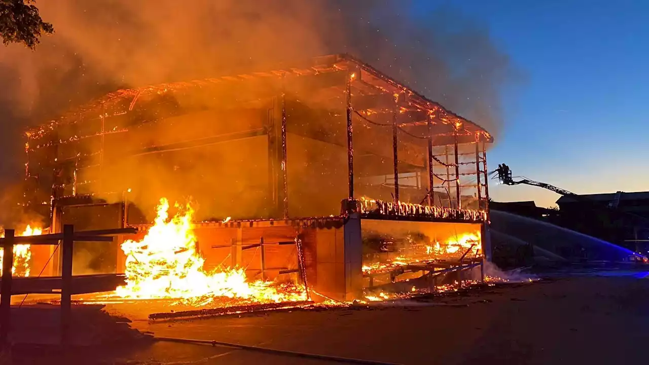 Zwei Verletzte und Millionenschaden bei Brand in Sägewerk