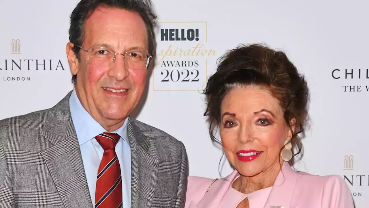 Joan Collins, 90, wowed in a rule-breaking purple wedding dress to marry Percy Gibson, 58 - take a look back