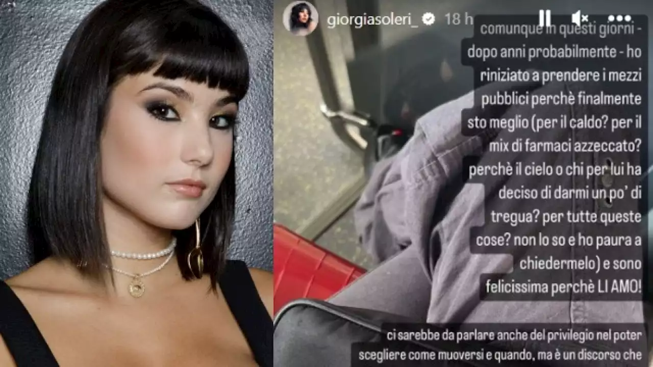 Giorgia Soleri torna a usare i mezzi pubblici: 'Non lo facevo da anni, li amo'