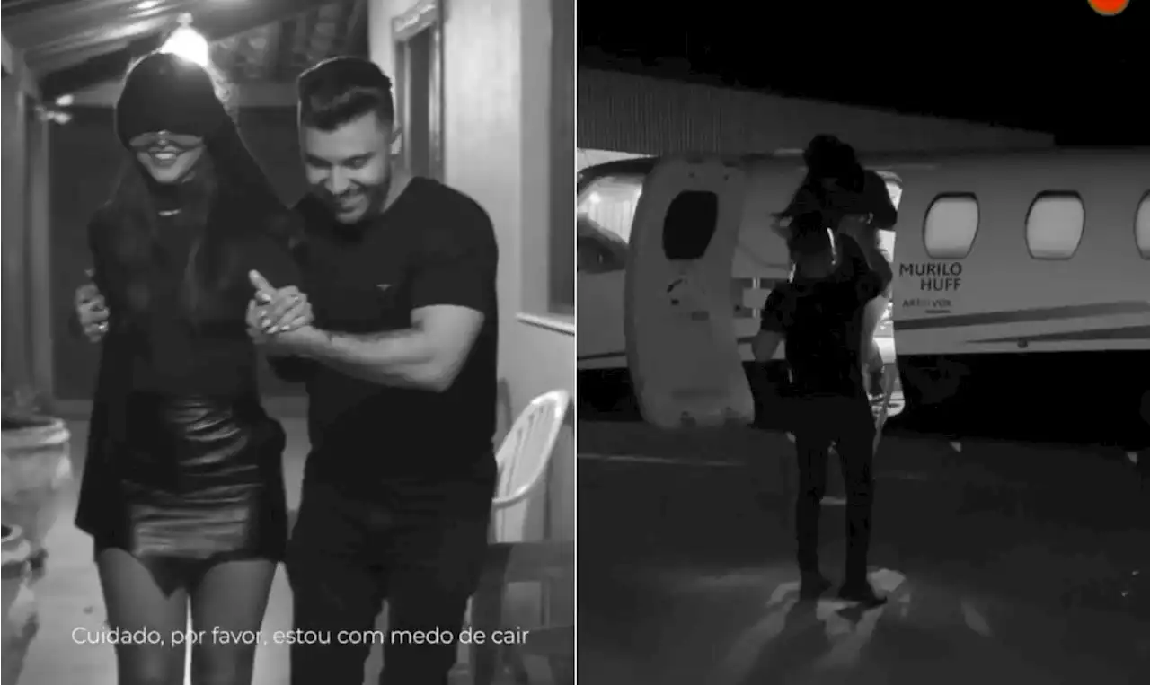 Murilo Huff pede Gabriela Versiani em namoro com direito a voo surpresa em jatinho particular