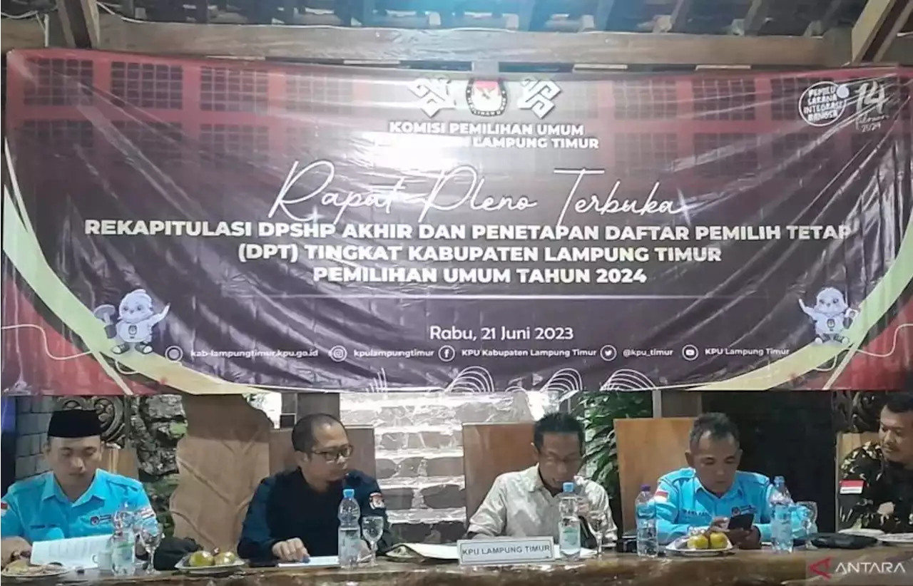 KPU Lampung Timur Tetapkan DPT