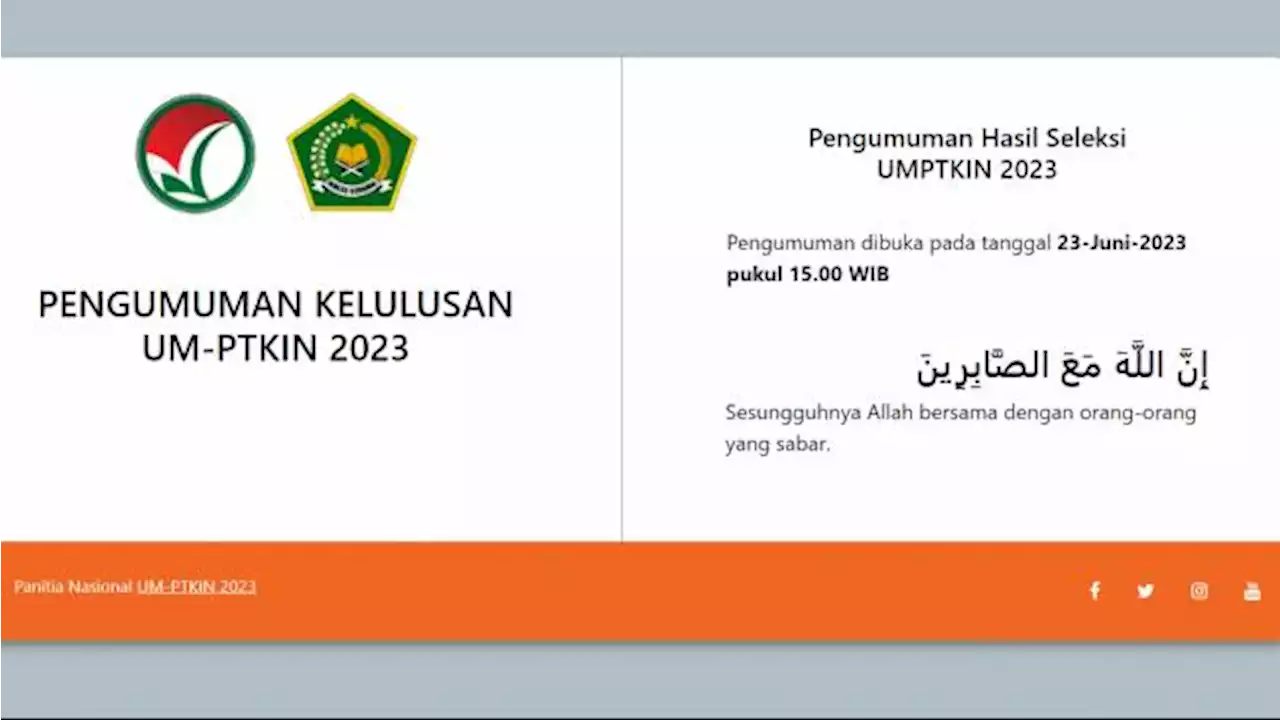 Link dan Cara Cek Hasil Pengumuman UM-PTKIN 2023, Berikut Jadwal Lengkapnya