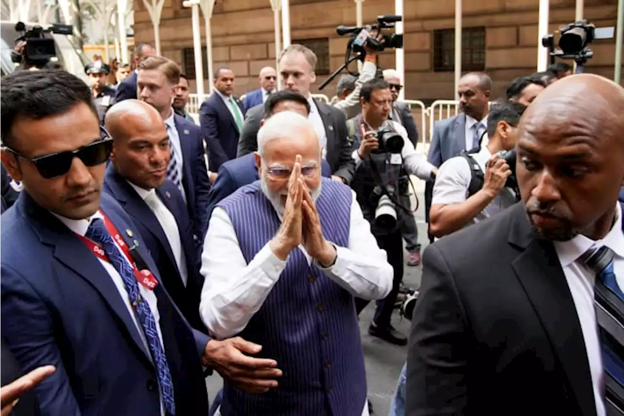 Indian Prime Minister Modi showcases yoga and his country's cultural diplomacy on the UN lawn