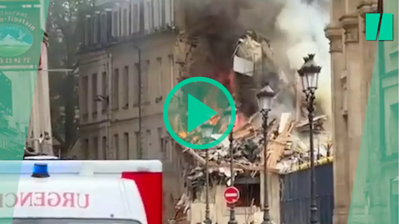 Les images de l’incendie après l’explosion dans le Ve arrondissement de Paris