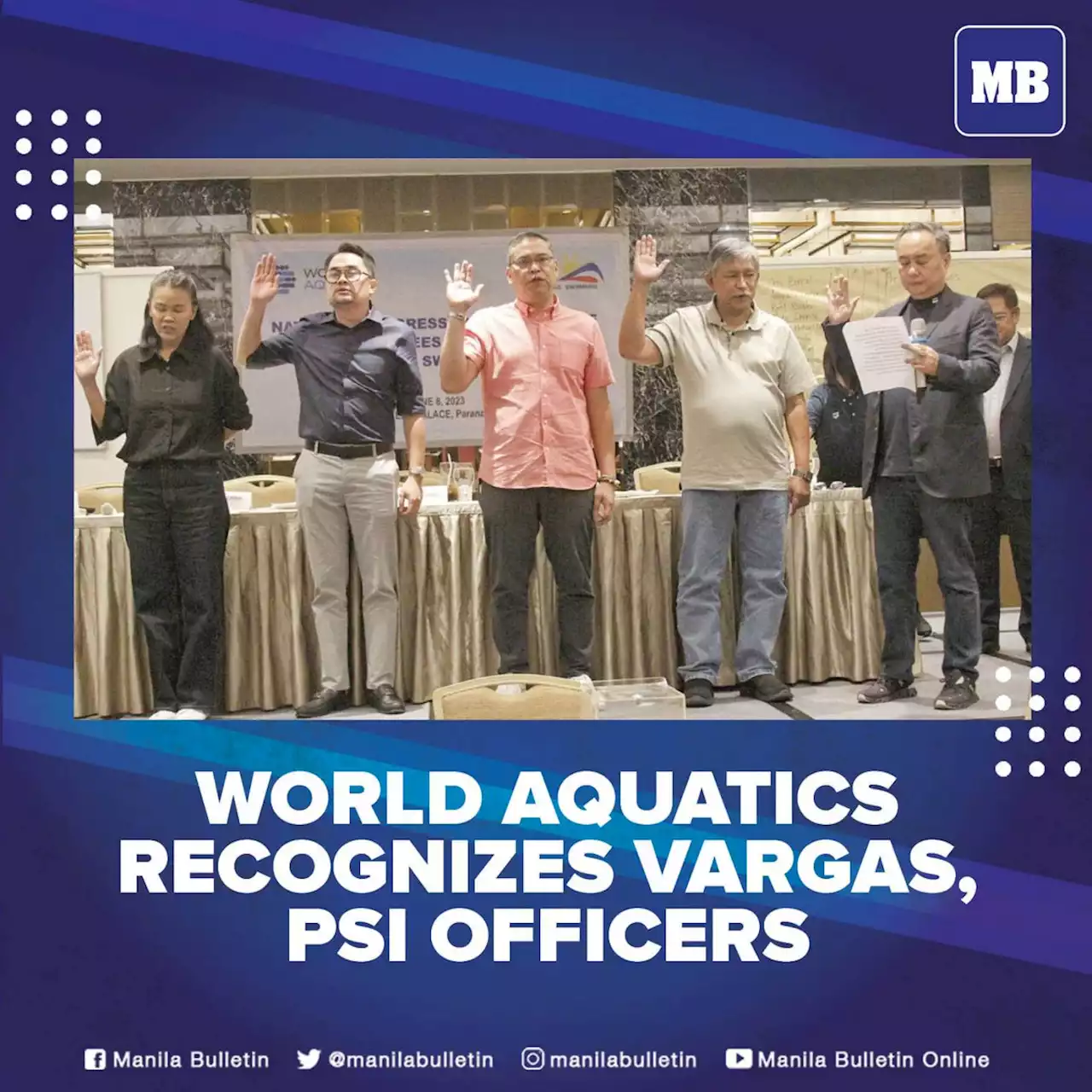 World Aquatics recognizes Vargas, PSI officers