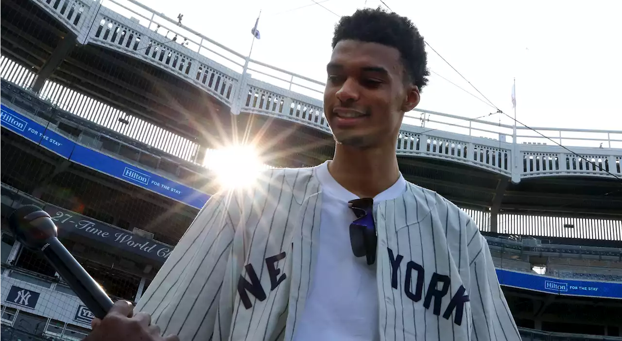 Top NBA prospect Victor Wembanyama blunders first pitch at Yankees Stadium