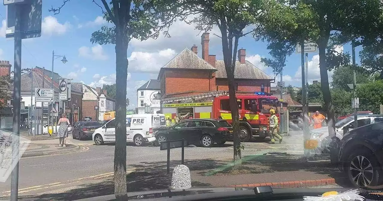 Fire service called to crash in town centre