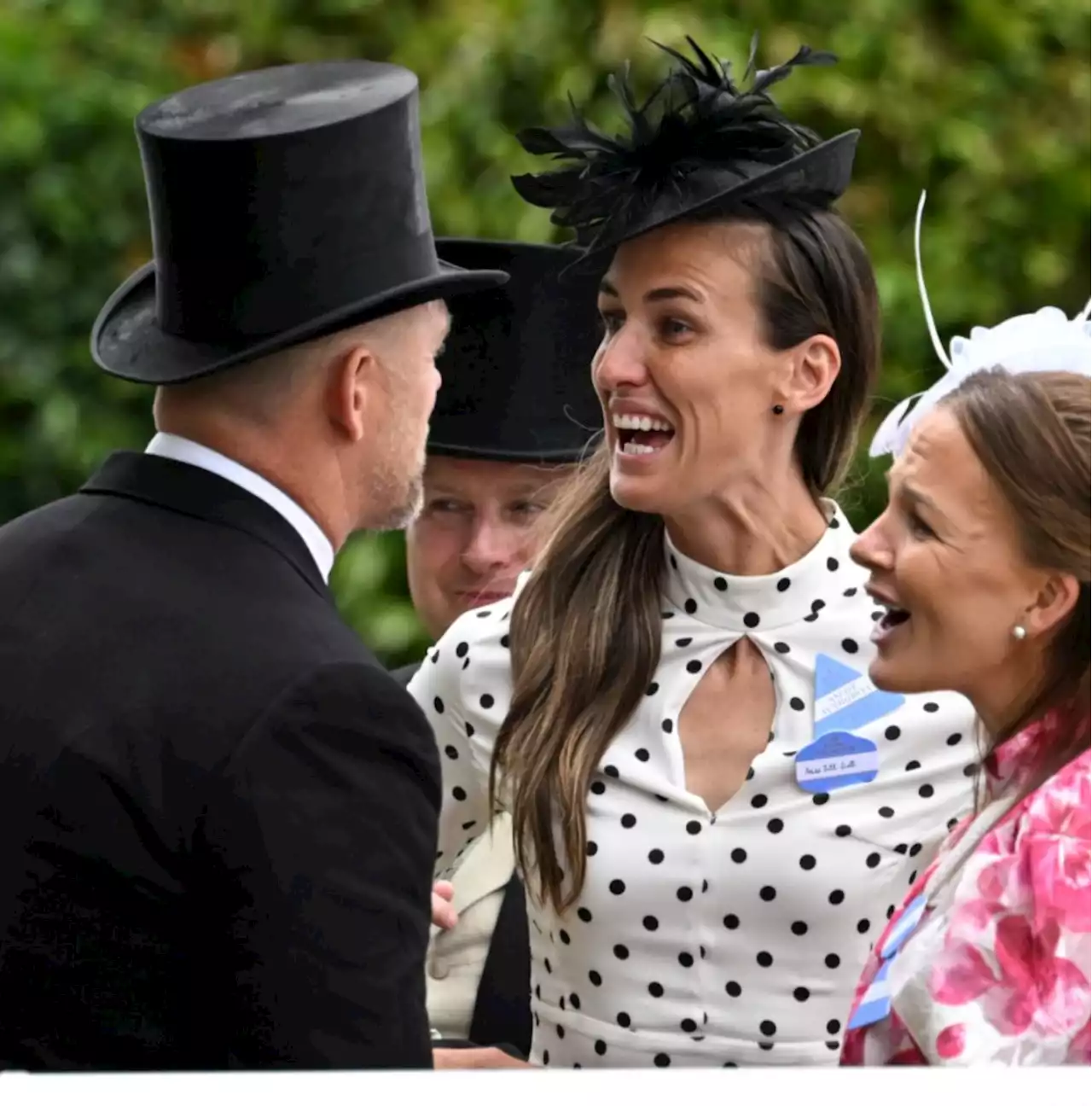 I'm A Celeb pals Mike Tindall and Jill Scott delighted as they reunite at Ascot